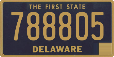 DE license plate 788805