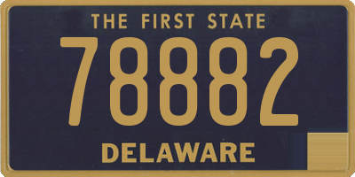 DE license plate 78882