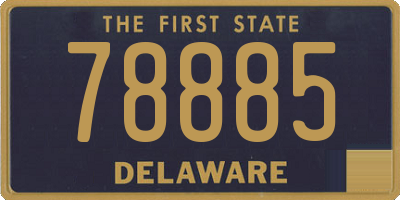 DE license plate 78885