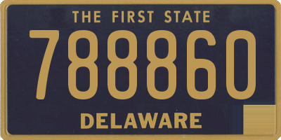 DE license plate 788860