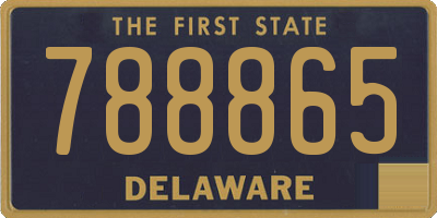 DE license plate 788865