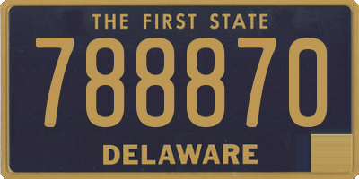 DE license plate 788870
