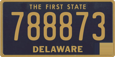 DE license plate 788873