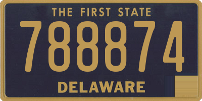DE license plate 788874