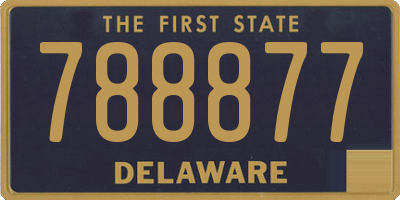 DE license plate 788877