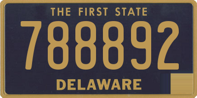 DE license plate 788892