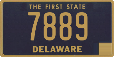 DE license plate 7889