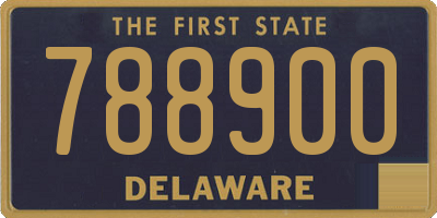 DE license plate 788900