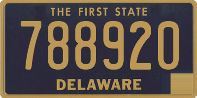 DE license plate 788920