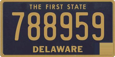 DE license plate 788959