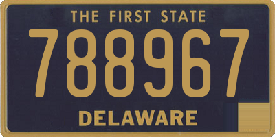 DE license plate 788967