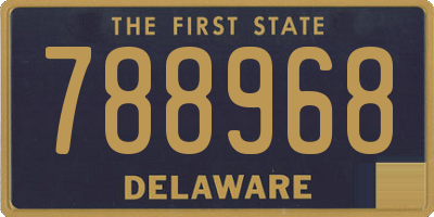 DE license plate 788968