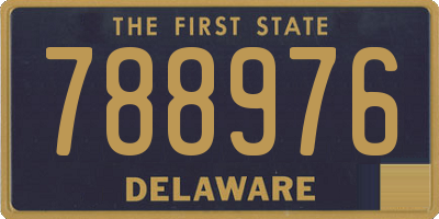 DE license plate 788976