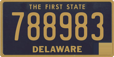 DE license plate 788983