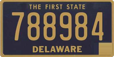 DE license plate 788984