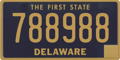 DE license plate 788988