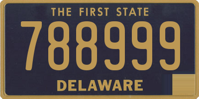 DE license plate 788999