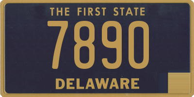 DE license plate 7890