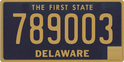 DE license plate 789003