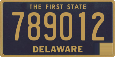 DE license plate 789012