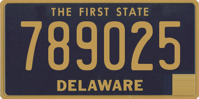 DE license plate 789025