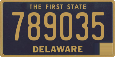 DE license plate 789035