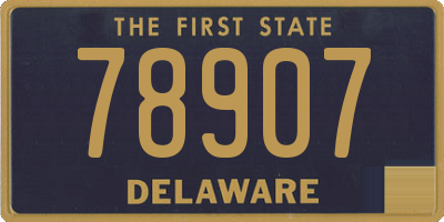 DE license plate 78907