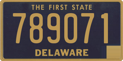 DE license plate 789071