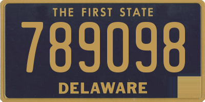 DE license plate 789098