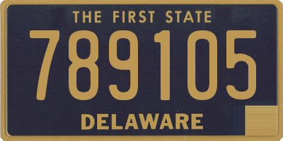 DE license plate 789105