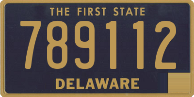 DE license plate 789112
