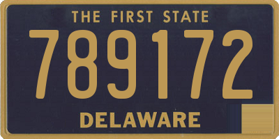 DE license plate 789172