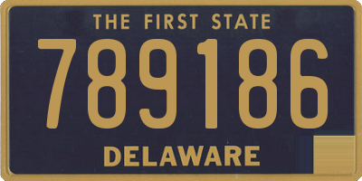 DE license plate 789186