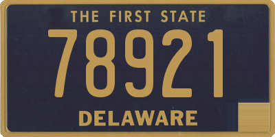 DE license plate 78921