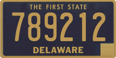 DE license plate 789212