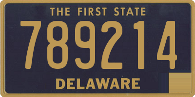 DE license plate 789214