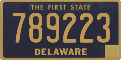 DE license plate 789223