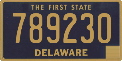 DE license plate 789230