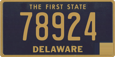 DE license plate 78924