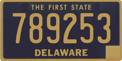 DE license plate 789253