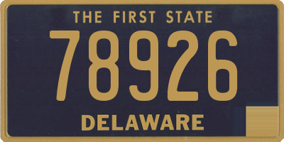 DE license plate 78926
