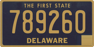 DE license plate 789260