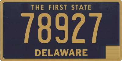 DE license plate 78927