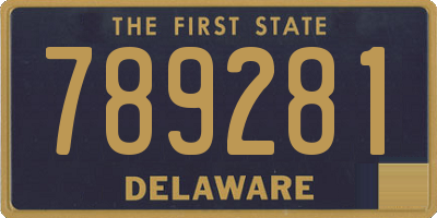DE license plate 789281