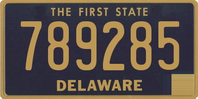 DE license plate 789285