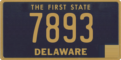 DE license plate 7893