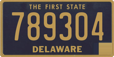 DE license plate 789304