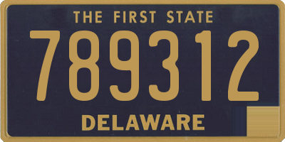 DE license plate 789312