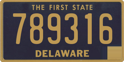 DE license plate 789316