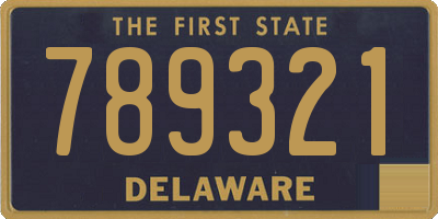 DE license plate 789321